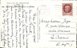 Paris 8 - Place and Arc de Triomphe of Etoile - CPA