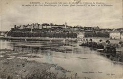 Chinon - View of the Ruins of Coudray of the medium and Fort Saint the Georges - Vienna Quay Charles - CPA