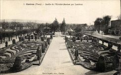 castrate - garden of Eveche draws by Lenotre - CPA