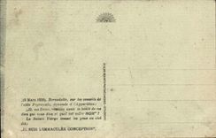 Bernadette on the councils of the Peyramale abbot asks the Appearance - the Saint Virgin one - CPA