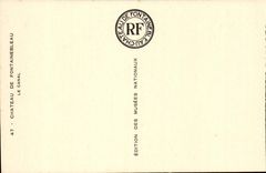 Fontainebleau - the Canal - CPA