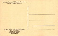 CPA Visits ruins of the castle of High Barr the eye of Alsace (Saverne) Hotel Restoring Pension Mrs Focker High Barr