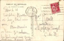 Paris CPA the Pantheon and Rue Soufflot