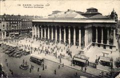Paris - La Bourse - Autobus - CPA 