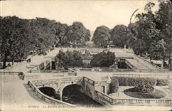 Nimes - der Garten des Brunnens - CPA