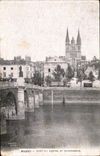 Angers - Bridge of the Center and Cathedral - CPA
