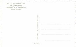 Saint Bertrand de Comminges CPA Interieur of the Moine cathedral fustigates