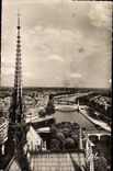 Paris 4 - La Fleche de Notre Dame et la Seine - CPA 