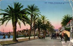 CPA Cannes the walk of the small cross