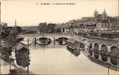 CPA Mans the Sarthe and quays