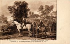 CPA Vernet Le duc d'orleans et le duc de Chartres en 1788 Chevaux cheval Horse