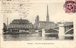 CPA Rouen Seen from of the quay Saint Sever