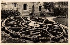 Mans - Flowered Clock CPA