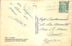 Mans - Flowered Clock CPA