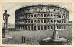 CPA Italien Italien Rom Colosseo restaurato