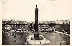 MODERN CARD Paris places and Vendome column