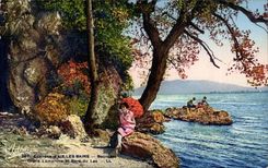 Umlagerungen Hohle der Aix-les-BainsCPA Bourdeau Lamartine und des Randes des Sees