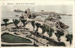 Biarritz - Rocher de la Vierge et Square - CPA 