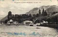 Evian les Bains CPA the port