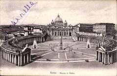Marktplatz S Pietro Italien-Italien Rom CPA
