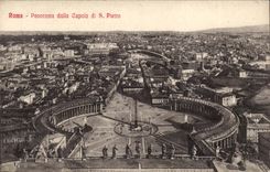 Panorama Italien-Italien Rom CPA pflasterte Kuppel di S Pietro