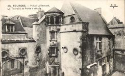 Bourges CPA Lallemant Hotel the turret and main door