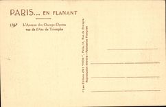 Paris CPA Which occurred of the Elysees Fields seen of Arc de Triomphe