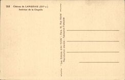 CPA Chateau de Langeais Interieur de la chapelle