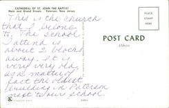 The United States MODERN CARD Cathedral off St John the baptists Paterson New Jersey
