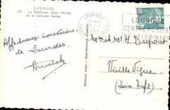 Lourdes CPA the basilica Holy Michel and the Breton martyrdom