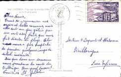 Antibes CPA das auf die alte Stadt und das starke gesehen wird quadriert