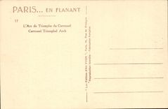 Paris CPA Arc de rtiomphe du Carrousel 