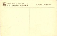 Paris CPA Le Louvre Vue generale