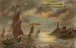 CPA the memories are the wake of the crossing of the life Bateau