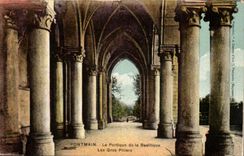 Pontmain CPA the gantry of the basilica large pillars