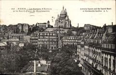Paris CPA Le square d'Anvers et le SAcre Coeur de Montmartre