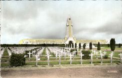 The ossuary of Douaumont MODERN CARD national Cemetery (15000 tombs)
