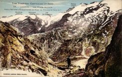 Luchon CPA Cursed mounts Seen through the notch of the port of Venasque