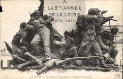 Tief bemannt CPA Entlastung der Statue des Generals Chanzy (2 Armee des Loire)