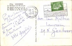 Lourdes CPA the basilica and the peak of Jer