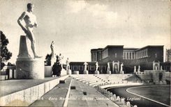 Statue simboliclte delle Legioni Italien-Italien Rom CPA Foor Mussolini