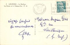 Lourdes CPA the cave and the strong castle the basilica