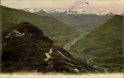 Lourdes CPA mountains of the Pyrenees Seen of the Peak of Jer