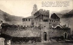 Luz Saint Saver CPA Church of the templiers Church fortifiee of 12th