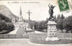 Lourdes CPA Statue of Michel Saint