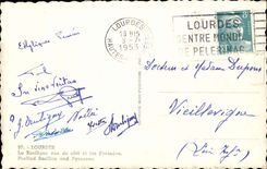 Lourdes CPA the basilica seen of the dimension and the Pyrenees