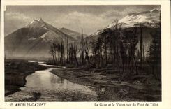 Argeles Gazost CPA gab und Viscos das von der Brucke von Tillos gesehen wurde