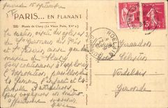 Paris CPA Museum of Cluny (the old well 15th)