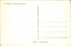 Paris CPA the palate of Chaillot