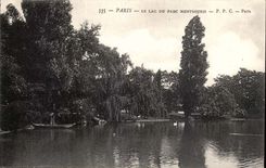 Paris CPA the lake of the Montsouris park
